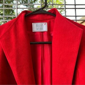 Vintage Bullocks Wilshire Women's Red Ultrasuede Jacket - Fits Like M
